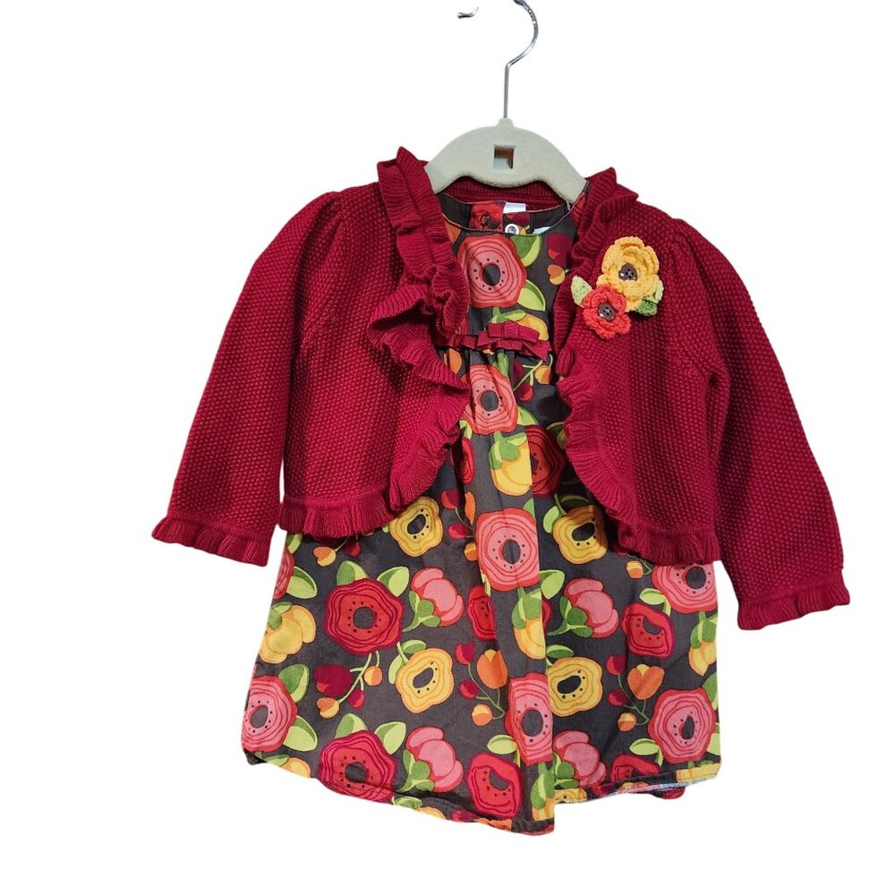 Gymboree Outlet Owl Line Girls dress & Sweater size 6 - 12 mos